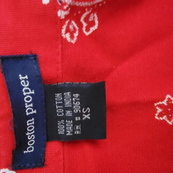 Boston Proper Red White & Blue Paisley print jacket Bandana Vintage Print - Picture 3 of 3